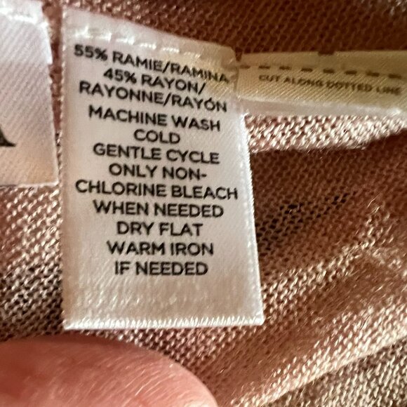 Loft Long Sheer Light Pink Open Front Cardigan - Medium - Picture 4 of 4